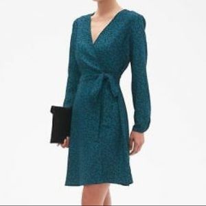 BANANA REPUBLIC Polka Dot Faux Wrap Dress